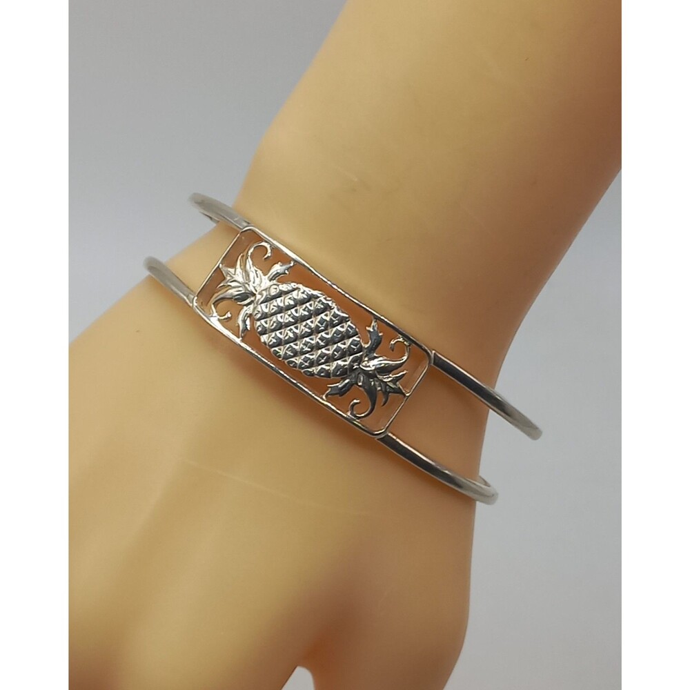 RETIRED Southern Gates PINEAPPLE Cuff Bracelet Sterling Silver